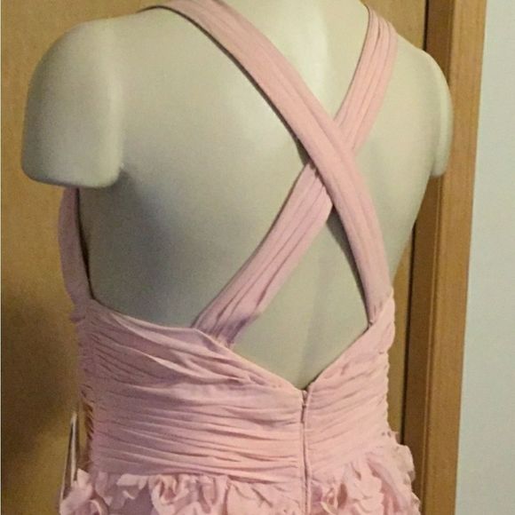 AIDAN Mattox Halter Party Dress with Roset… - Picture 6 of 9